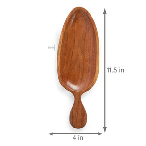 Hand Carved Acacia Wood Mini Snacks Platter