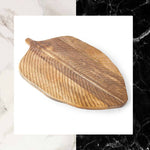 Load image into Gallery viewer, Hand Cut Mango Wood Leaf Shaped Serving Platter
