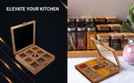 Load image into Gallery viewer, Authentic Handcrafted Indian Spice Box, Spice Rack | Premium Mango Wood Masala Dani with 9 Removable Compartments
