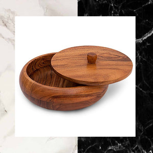 Wood Turned Mango Wood Roti/Bread Box
