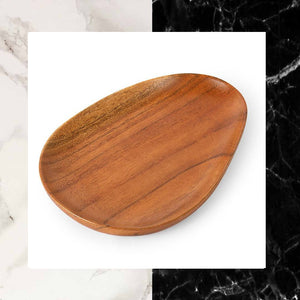 Hand Carved Dessert Serving Wooden Platter