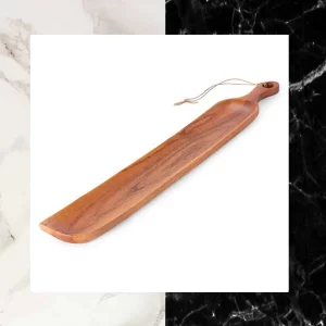 Hand Carved Acacia Wood Long Barbeque Platter