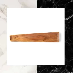 Hand Carved Acacia Wood Long Barbeque Platter