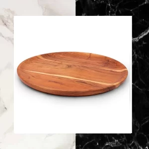 Wood Turned Acacia Wooden Round Plate
