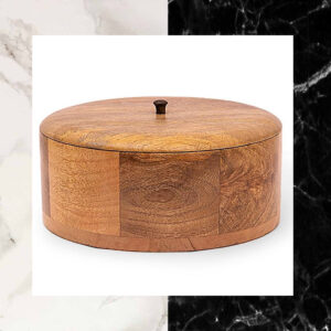 Wood Turned Mango Wood Roti/Bread Box
