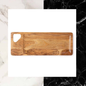 Hand Carved Mango Wood Chopping Board & Tray