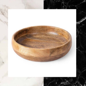 Wood Turned Acacia Wood Round Tray
